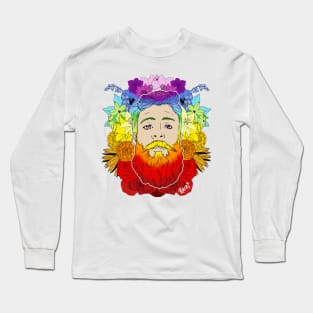 Bearded Floral Pride Long Sleeve T-Shirt
